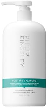 Philip Kingsley | Moisture Balancing Combination Shampoo | Hydrating for Dry and/or Oily Hair | Anti-Frizz, Anti-Oxidant Shampoo that Hydrates and Adds Shine | 1000ml