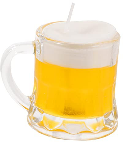 BESTonZON Bierkrug Kerze Lustige Duftkerzen Duftende Teelichtkerze Mini-zubehör Für Hausgetränke Lustige Kerze Bierbecher-Kerzen Kleiner Bierbecher Hochzeitskerze Spielzeug Wachs Mann Glas