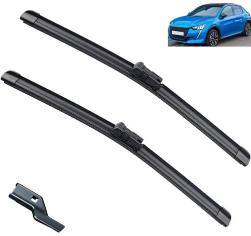 Limpiaparabrisas delantero compatible con Peugeot 208 P21 MK2 2019-2023, cepillos for ventana de parabrisas de 24''+16''