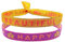 happymaker - Armbänder Set Damen, 2 Stoffarnbänder mit Statement - Live is Beautiful & Happy - im Surfer Style, Freundschaftsarmbänder, wasserfest und handmade in Deutschland