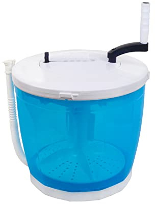 KhUKhu Lavadora De Manos, Lavadora Portátil, Mini Lavadora Y Secadora 2 En 1, hasta 2 Kg, con Manivela Y Secadora Centrifugadora, Lavadora De Camping
