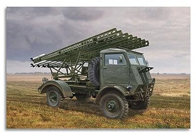 WWII Poster Sowjetisches MLRS BM-13-16 auf WOT 8 Chassis-Poster, dekoratives Gemälde, Leinwand, Wand- und Kunstdruck, modernes Familienschlafzimmer-Dekor, 30 x 45 cm