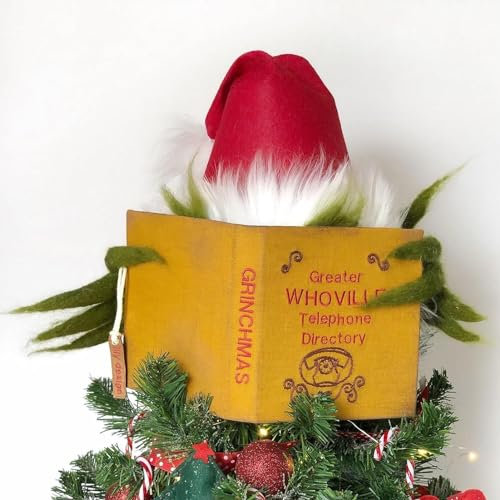 Grinchs Weihnachtsbaumspitze, Grinchs Spitze Weihnachtsbaum Grinchs Weihnachtsdekoration, Grinchs Topper Weihnachtsbaum Grinchs Christmas Tree Topper Weihnachtsschmuck