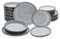 CreaTable, 21521, Serie Nordic Fjord, 18-teiliges Geschirrset, Teller Set aus Steinzeug, spülmaschinen- und mikrowellengeeignet, Qualitätsproduktion