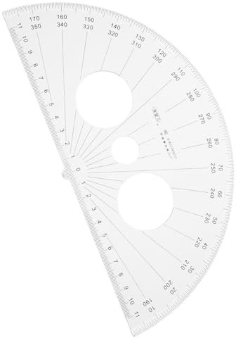 STOBOK 180 Halbkreis-winkelmesser Lineale Zum Zeichnen Von Schüler Winkelmesser Geometrischer Mathematik-winkelmesser Klarer Winkelmesser Messlineal Kind Plastik Herrscher Präzision