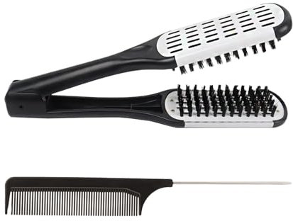 1-Teiliger Glättungskamm, Kommt Mit 1-Teiligem Stahlstiftkamm, Stylingbürste, Haarglätter, Haarstylingbürste, Griffiger Haarbürste, Borstenbürste, Haarstyling-Werkzeugen