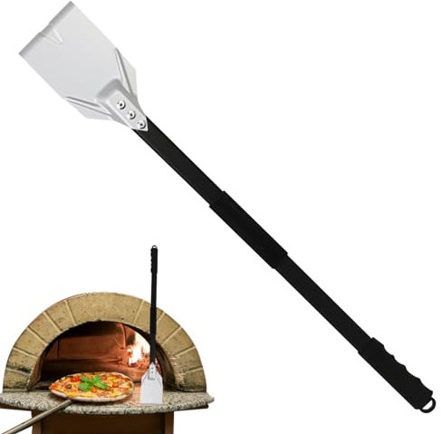 Charcoal Rake,Charcoal Rake 31.89 Inch Detachable Pizza Oven Brush with Long Handle Heat-Resistant Pizza Oven Accessories with Hook for Baking BBQ Pinic Camping