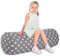 SANFERGE Zylindrische Kuscheltier-Sitzsack-Aufbewahrung für Kinder - 100% Baumwoll-Canvas, waschbar, ohne Füllung, zum Organisieren, Sitzen, Spielen & Boxen Kinder