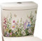 Flower&Butterfly Toilet Tank Sticker Self Adhesive Murals Stickers Bathroom Wall Sticker Flower Home Decorations Decals Bathroom Wall Stickers Waterproof Bathroom Wall Stickers Decors Bathroom Wall