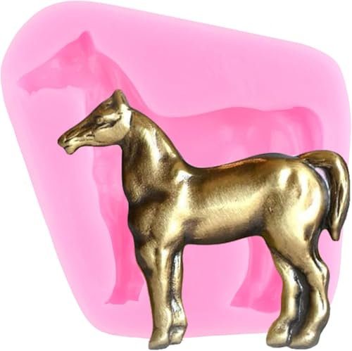 XMOLDNMS Moule en silicone en forme de cheval pour décoration de gâteau, pâte à sucre, pâte à sucre