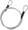 Safety Cable, 4ft 5mm Cable Lock Braided Steel Vinyl Coated Safety Cable Luggage Lock Outdoor Travel Security Cable Lock Rope Double Loop Bike Chain Lock for Padlock and Heavy Duty Bike