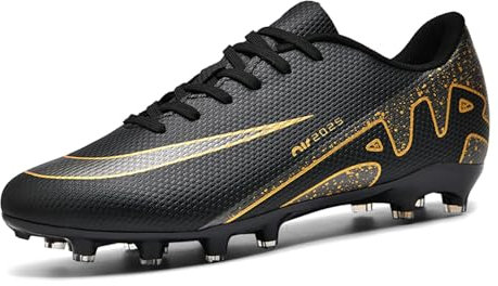 Zapatos de Fútbol Hombre Deportivo Al Aire Libre Tacos AG/TF Profesional Zapatos de Entrenamiento Niño Zapatos Deportivos Fútbol, Black Ag, 40 EU