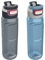 Kambukka Elton Wasserflaschen mit verschließbarem Deckel, auslaufsicher, spülmaschinenfest, 1000 ml, 2 Stück (Blau)