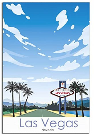 Metall-Blechschild „Las Vegas“, Vintage-Kunst, Wanddekoration, Schild für Zuhause, Küche, Bar, Terrasse, Höhle, lustige Dekoration, 15 x 30 cm