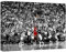 canvashop Quadri Michael Jordan 70x50 cm Last Shot Finals 1998 Nba Quadro Moderno Su Tela Stampe Da Parete Bianco e Nero