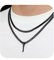 2 Stück Halskette für Jungen, Kette Herren Kette mit Buchstaben A-Z, Edelstahl Buchstaben Halskette, Layered Initial A-Z Kette Mit Buchstaben, Schmuck Geschenke für Freund Männer Frauen (Schwarz J)