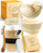 KRUSTENZAUBER 2er Set Gärkörbchen & 600ml Sauerteig Stater Set im Vorteilspack - Gärkörbe aus Rattan inkl. Gärtuch sowie Gärglas mit Spatel und Bäckermesser, Brot Backen Zubehör, Sauerteig-Glas