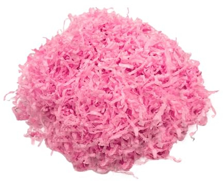 20g Baby Pink Shredded Tissue Paper for Hampers, Soft to The Touch, Ideal Hamper Filling, Christmas and Gift Packaging Filler