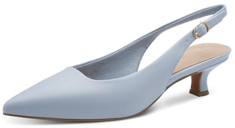 Marco Tozzi Damen Pumps weiches Feel Me Fußbett weiches Innenfutter Vegan Synthetisch, blau (LT.Blue), 39 EU