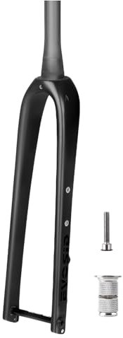 NHPJFDC Forcella Gravel 700C in Fibra di Carbonio per Bici da Strada, Forcella Rigida, Attacco QR 9 mm/100 x 12 mm, Forcella Anteriore Super Leggera per Bici, Freno a Disco, Forcella Rigida