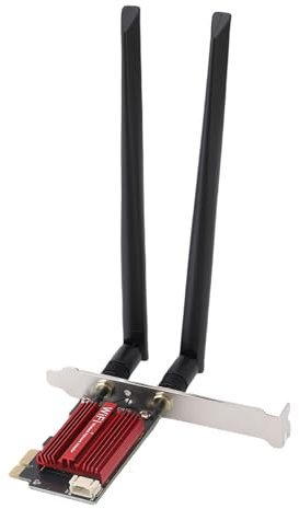Sxhlseller WiFi 6E PCIE Card, 4200MBPS 2,4 GHz 5GHz 6GHz Triple Band PCIE Adattatore WiFi per Computer Desktop, Bassa Latenza