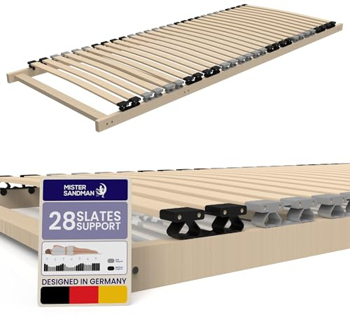 DreamBase Lattenrost 120 x 200 cm – Stabiler Lattenrahmen zur Selbstmontage – 7-Zonen-Lattenrost aus FSC-Birken-Schichtholz – 28 Federleisten – Für alle Matratzen geeignet – Bis 140 kg belastbar