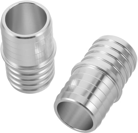 Cabilock Lot de 2 Adaptateurs Cannelés en Aluminium 1 Pouce pour Durite de Refroidissement Raccords Métalliques Étanches pour Radiateur de Chauffage Central Connecteurs Robustes pour