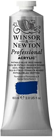 Winsor & Newton 2320514 Professional Acrylfarbe in Künstlerqualität, hohe Farbbrillanz & Deckkraft, Archivqualität, 60ml Tube - Phthaloblau Rotton