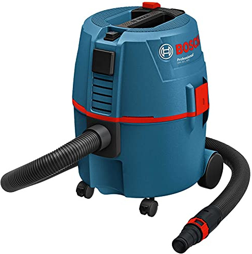 Bosch Professional Wet/Dry Extractor GAS 20 L SFC (1.200 Watt, incl. Coarse dirt nozzle, Crevice nozzle, Universal power tool adapter, 2x dust extraction pipe, universal hose), Blue