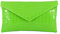 LONI Neat Umschlag patent Kroko Clutch Bag Lime Green