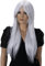 CAISHA 70cm Perücke Kiara Fasching Karneval Cosplay Party Perücke Kiara Langhaar Weißblond PHK20