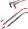 PeakTech 1 Paar flexible Multimeter Messleitungen 120 cm, 4mm Prüfleitungen, 1000 V AC/DC ; 10A ; CAT III / IV, 1 Stück, TKS-8, Rot, Grau