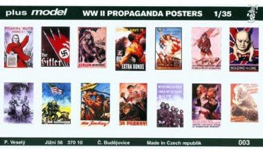 Plus model 3: Propaganda Poster Gemischt Deutsch, Englisch, USA, Russisch. in 1:35