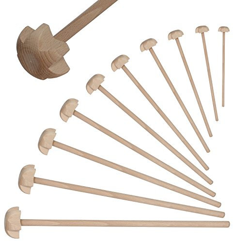 Bütic Holzquirl, Quirl, Rüherstab aus Buchenholz, Artikelgröße:35 x 5.5cm