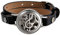 JewelryWe Unisex Aromatherapie Armband, Musik Note Notenschlüssel Aroma Öl Diffuser Duft Diffusor Medaillon Armband Armreif mit 8 farbigen-Filzkreisen, Edelstahl Leder, Schwarz Silber