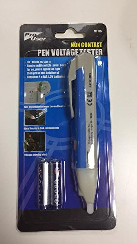 Discount Seller Non Contact Pen Voltage Tester, Grey/Blue, aprox 15cm