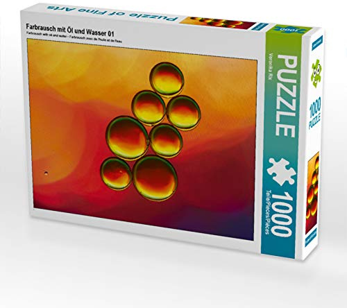 CALVENDO Puzzle Farbrausch mit Öl und Wasser 01 | 1000 Teile Lege-Größe 64 x 48 cm Foto-Puzzle für glückliche Stunden