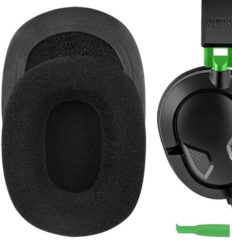 Geekria Comfort Velours-Ersatz-Ohrpolster für Turtle Beach Ear Force Recon 50/50P/60P/150 Camo Call of Duty Advanced Warfare Gaming-Kopfhörer, Reparaturteile, Schwarz