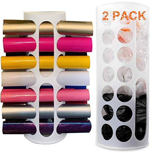 Lunies Grocery Bag Holder - Wall Mount Hanging Trash Bag Organizer for Kitchen (Large Capacity, 2-pack)