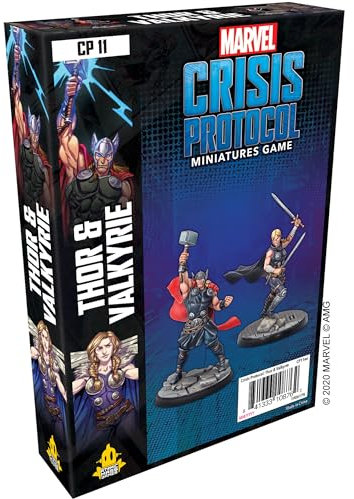 Atomic Mass Games , Marvel Crisis Protocol: Character Pack: Thor and Valkyrie , Miniatures Game , Ages 10+ , 2+ Players , 45 Minutes Playing Time