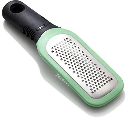 OXO Good Grips Ingwer- und Knoblauchreibe aus geätztem Edelstahl, grün – für Gewürze