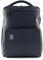 PIQUADRO Akron Zaino grande in pelle porta PC 15.6 a due scomparti e schermatura RFID, Blu