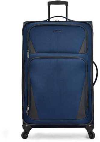 U.S. Traveler Aviron Bay Erweiterbares Weichgepäck mit Spinnrädern, Marineblau, 3 Piece Luggage
