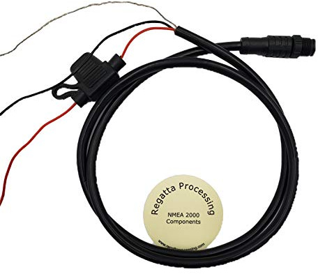 Regatta Processing NMEA 2000 (N2K) Power Cable with Fuse, for Lowrance Simrad B&G Navico & Garmin Networks