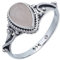 mantraroma Ring 925 Silber Damen Rosenquarz Edelstein rosa ausgefallen verspielt