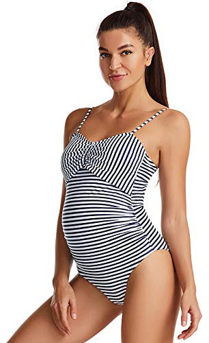 Kielsjajd Umstands-Bikini Schwangere Bademode Badeanzug Bedruckter Swimsuit Strandbikini Strandurlaub Schwangere Bademode,Umstandsbademode Sommer Badebekleidung Frau Push-Up Badeanzug (A1, XL)