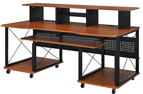Acme Megara Music Desk in Cherry & Black Finish