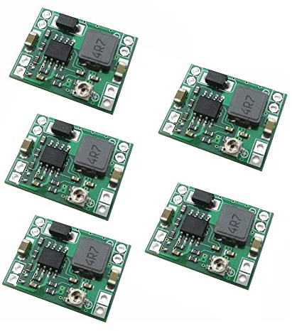 Fasizi 5PCS MP1584EN ultra Small DC-DC 3A power Step-Down Adjustable Module Buck Converter 24V To 12v 9V 5V 3V for Arduino