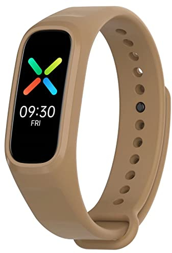 FTRONGRT Uhrenarmband Kompatibel mit OPPO Band, Weiches Silikonarmband, Ersatzarmband für OPPO Band.Braun