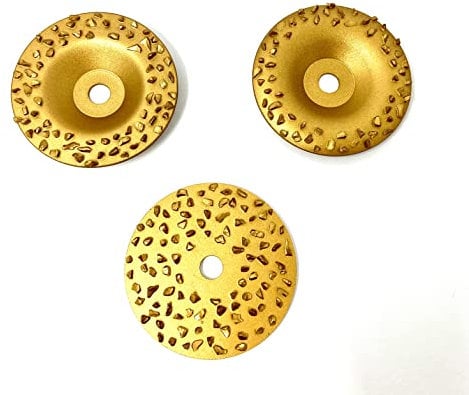 Set of 3 Rasp Discs Grinding Discs 76 x 10 Wood Hoof Processing for Mini Battery Angle Grinder such as Bosch GWS 12 V 10.8 V
